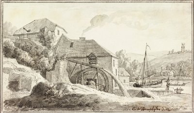 Ford Mill (tusz i akwarela na papierze) autorstwa Copplestone Warre Bamfylde