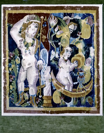 Sztuka koptyjska: Dionizos, ok. 395-641 (gobelin) autorstwa Coptic Coptic
