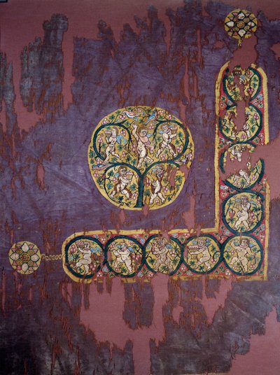 Sztuka koptyjska: Wisząc z miłością żniwną (IV wiek ne), Paryż, Musee Du Louvre autorstwa Coptic Coptic