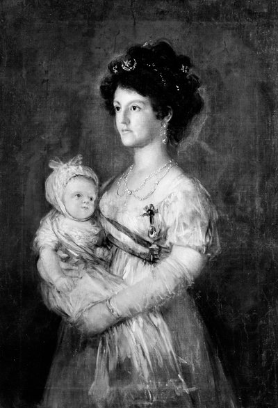 Infantka Maria Luisa 1782-1824 i jej syn Carlos Luis 1799-1883. autorstwa Copy after Goya
