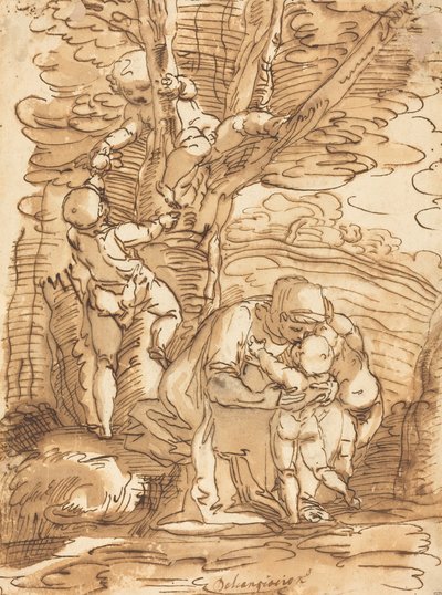 Jałmużna autorstwa Copy after Luca Cambiaso