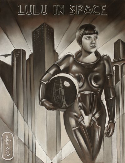 Astronauta w stylu art déco autorstwa Corné Akkers