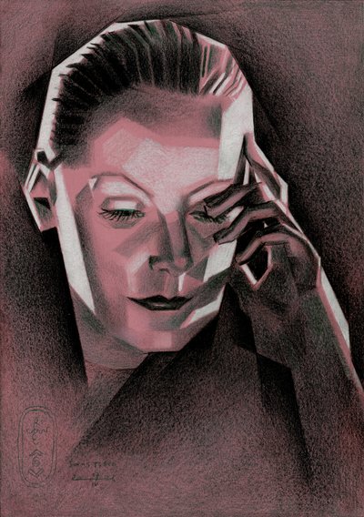 Elegancki portret w stylu geometrycznym autorstwa Corné Akkers