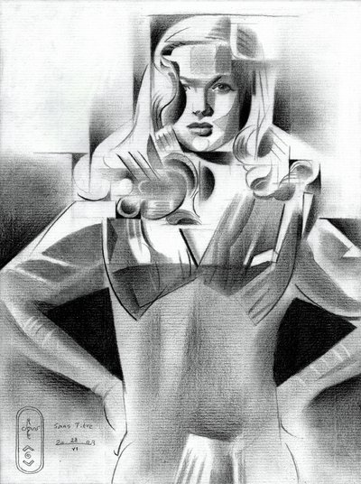 Geometryczny portret modowy autorstwa Corné Akkers