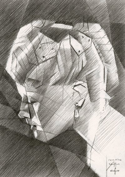Portret z wykorzystaniem profilu geometrycznego autorstwa Corné Akkers