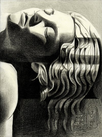 Portret spokojnej kobiety autorstwa Corné Akkers