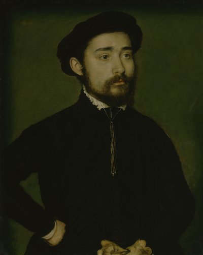Portret mężczyzny w rękawiczce (olej na desce) autorstwa Corneille de Lyon