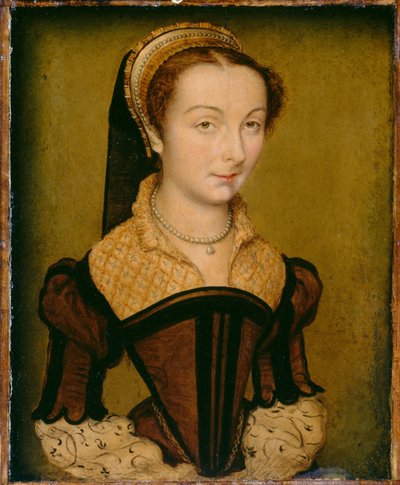 Portret Louise de Halluin, dame de Cipierre, ok. 1555 (olej na płycie) autorstwa Corneille de Lyon