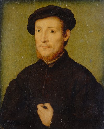 Portret mężczyzny z ręką na piersi, 1540-45. autorstwa Corneille de Lyon
