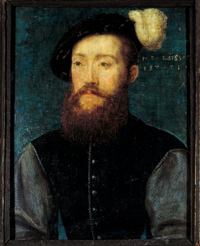 Portret Charlesa de Cosse, hrabiego Brissac (Cosse-Brissac) Obraz na drewnie autorstwa Corneille De Lyon (Corneille de La Haye) (1500/1510-1574) autorstwa Corneille de la  Haye