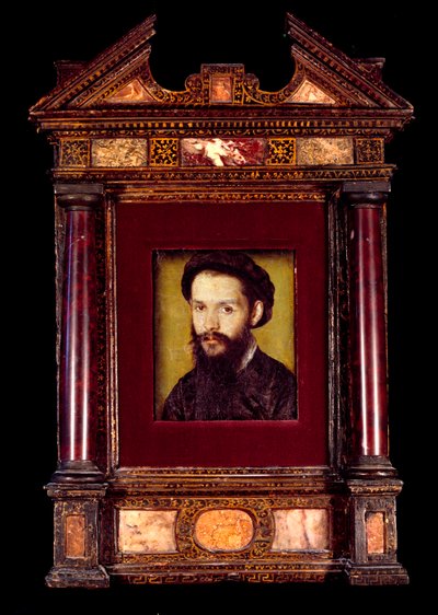 Portret Klemensa des Marets dit Marot (1496-1544) poety francuskiego. Obraz Corneille De Lyon (Corneille de The Hague) (1500/1510-1574) Nd. 0,12x0,10m. 16 wiek. autorstwa Corneille de la  Haye