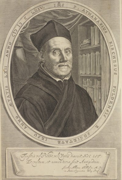 Portret Atanazego Kirchera 1602-1680, 1664 autorstwa Cornelis Abrahamsz. Bloemaert II