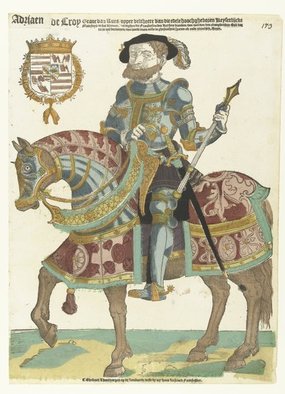 Portret Adriaena de Croy na koniu autorstwa Cornelis Anthonisz. (manner of)