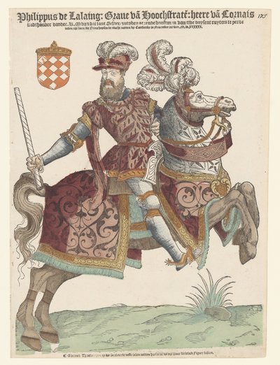 Portret Philipa van Lalainga na koniu autorstwa Cornelis Anthonisz. (manner of)