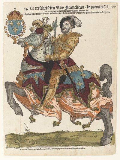 Portret Fransa I na koniu autorstwa Cornelis Anthonisz. (manner of)