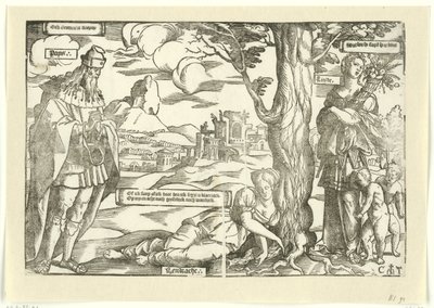 Alegoria z jednością, pokojem i miłością autorstwa Cornelis Anthonisz.