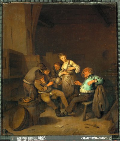Holenderski pub (olej na płótnie) autorstwa Cornelis Bega