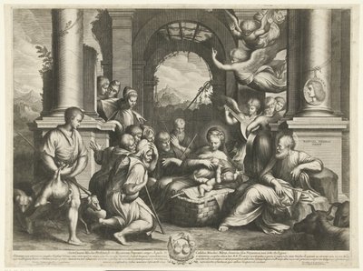 Adoracja pasterzy autorstwa Cornelis Bloemaert (II)