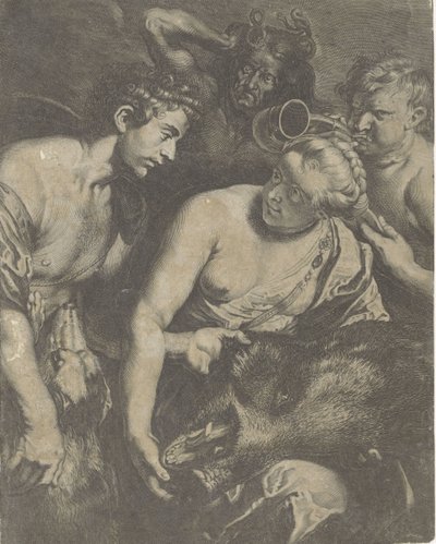 Meleager en Atalanta autorstwa Cornelis Bloemaert (II)