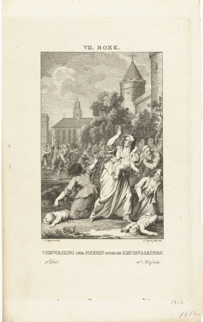 Prześladowania Żydów przez krzyżowców, 1784 autorstwa Cornelis Bogerts