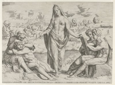 Pomysłowość nagradza pracowitość i karze lenistwo autorstwa Cornelis Bos (attributed to)
