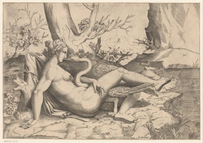 Leda i łabędź autorstwa Cornelis Bos (possibly)