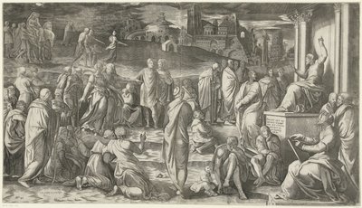 Chrystus przemawia do ludzi autorstwa Cornelis Bos