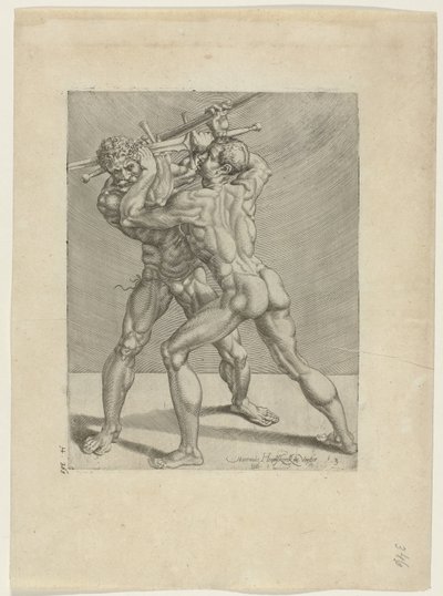Dwóch szermierzy Szermierze (tytuł serii) autorstwa Cornelis Bos