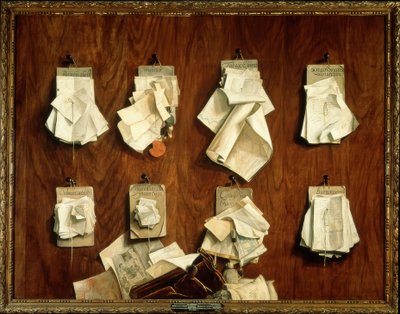 Quodlibet z dokumentami ze Skarbu Miasta Amsterdamu autorstwa Cornelis Brizé