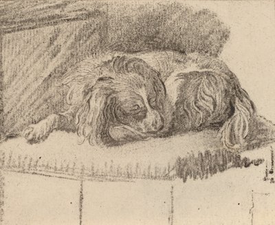 Leżący pies, 1777. autorstwa Cornelis Brouwer