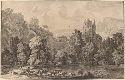 Dolina z wiekowym zamkiem, 1784, wydana 1786. autorstwa Cornelis Brouwer