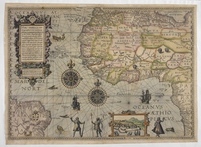 Mapa Afryki z XVI wieku. autorstwa Cornelis Claesz