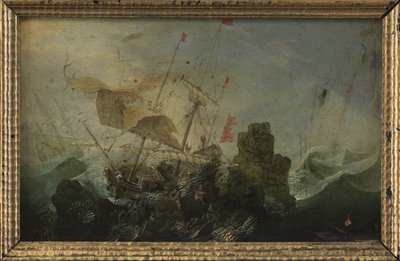 Wrak statku o skałę autorstwa Cornelis Claesz  van Wieringen