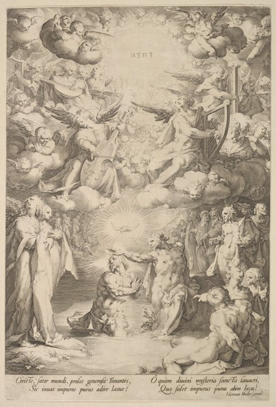 Chrzest Chrystusa, ca. 1600 autorstwa Cornelis Cornelisz van Haarlem