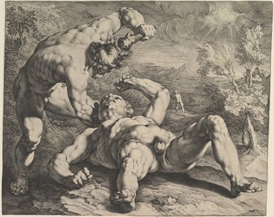 Kain zabija Abla, ca. 1591 autorstwa Cornelis Cornelisz van Haarlem