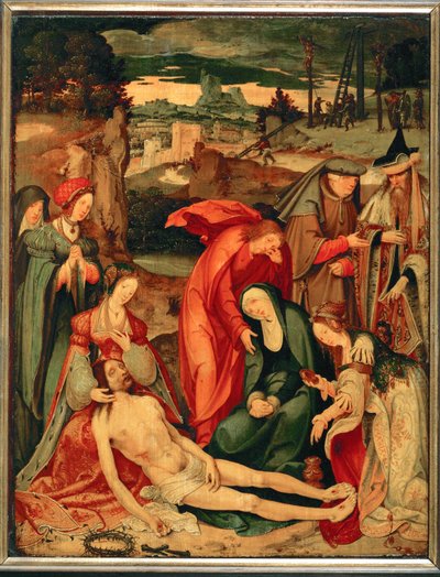 Deploracja (malarstwo na drewnie dębowym) autorstwa Cornelis Cornelisz. van Haarlem