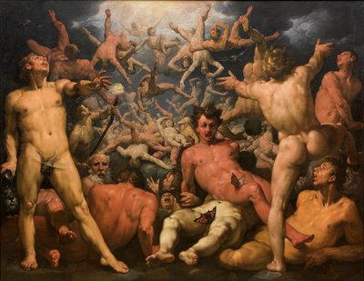 Upadek Tytanów (Tytanomachia), 1588-90 autorstwa Cornelis Cornelisz van Haarlem