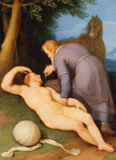 Dobry Samarytanin, 1627 (panel) autorstwa Cornelis Cornelisz van Haarlem