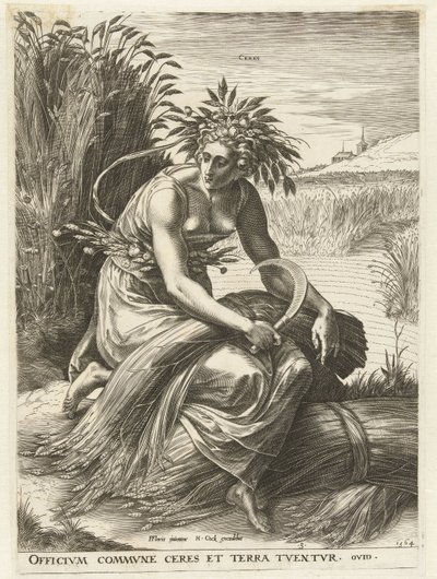 Ceres Boginie i nimfy (tytuł serii) autorstwa Cornelis Cort