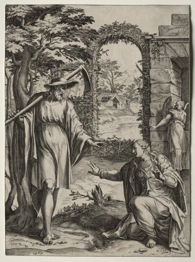 Chrystus ukazujący się Marii Magdalenie autorstwa Cornelis Cort