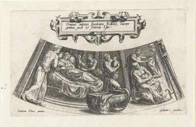 Narodziny Jakuba i Ezawa Historia Jakuba (tytuł serii) autorstwa Cornelis Cort