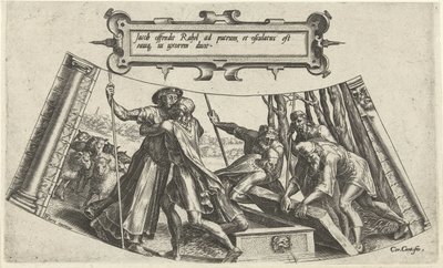 Spotkanie Jakuba i Racheli przy studni Historia Jakuba (tytuł serii) autorstwa Cornelis Cort
