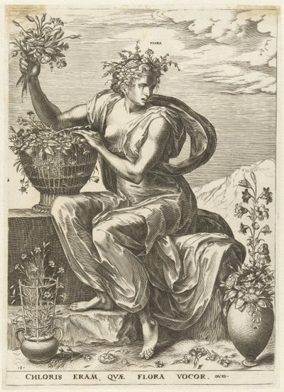 Flora Boginie i nimfy (tytuł serii) autorstwa Cornelis Cort