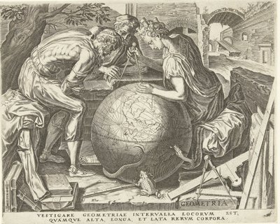Geometria (Geometria) Siedem sztuk wyzwolonych (Artes Liberales) (tytuł serii) autorstwa Cornelis Cort