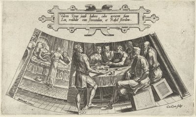 Małżeństwo Jakuba i Lei i narodziny ich pierwszego dziecka” Historia Jakuba (tytuł serii) autorstwa Cornelis Cort