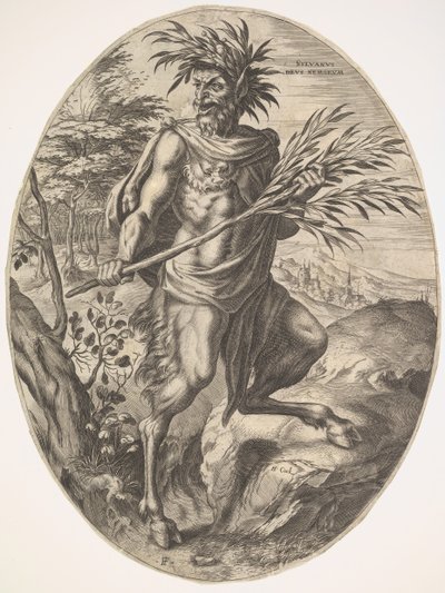 Sylvanus z Wiejskich bogów, 1565. autorstwa Cornelis Cort