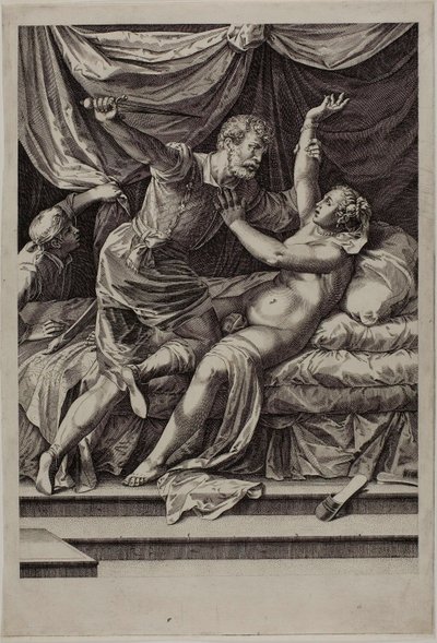 Tarquin i Lukrecja autorstwa Cornelis Cort