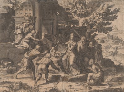 Adoracja pasterzy, 1569., 1569. autorstwa Cornelis Cort
