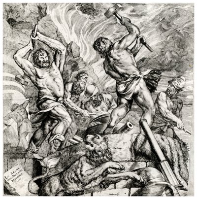 Kuźnia Wulkanów, XVI wiek, 1937 autorstwa Cornelis Cort