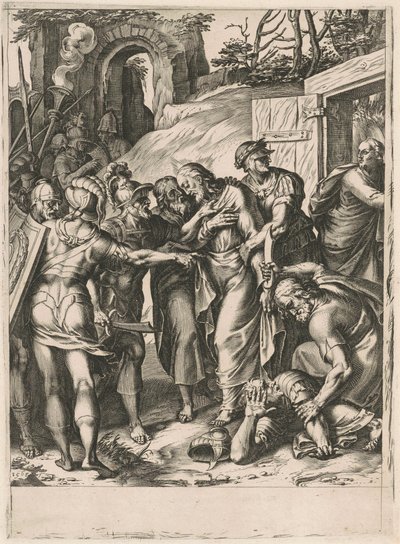 Zdrada Chrystusa autorstwa Cornelis Cort, after Girolamo Muziano